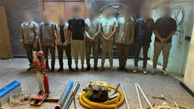 بالحفر داخل مسكن أحدهم..  ضبط تشكيل عصابى بتهمة التنقيب غير المشروع عن الآثار