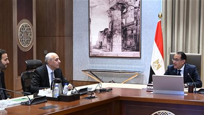 رئيس الوزراء يلتقى مسئولى إحدى الشركات المتخصصة فى الرى تحت السطحى 