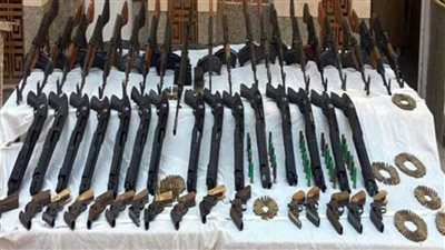 قرابة 47 مليون جنيه..  ضبط عنصر إجرامى بتهمة الإتجار بالأسلحة النارية والذخائر غير المرخصة