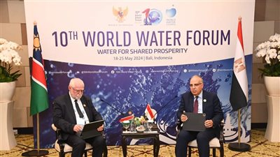 سويلم يلتقى وزير المياه الناميبي ورئيس مرفق المياه الافريقي