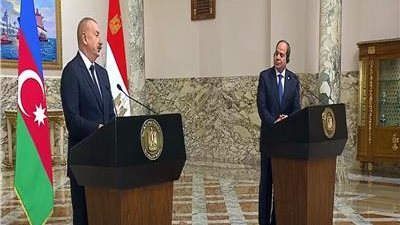 رئيس أذربيجان يطالب بالوقف الفورى للحرب فى قطاع غزة