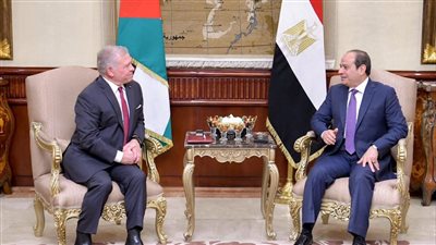 الرئيس السيسى وعاهل الأردن يؤكدان رفضهما لمحاولات تهجير الفلسطينيين