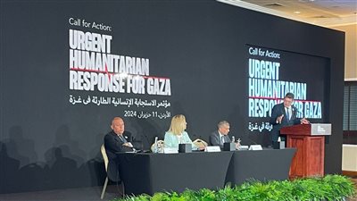 وزير الخارجية يشارك في افتتاح والإدارة المشتركة لاحدى مجموعات العمل الثلاث الخاصة بمؤتمر الاستجابة الإنسانية لغزة