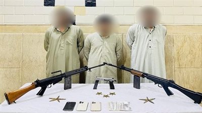 بدون ترخيص.. ضبط 3 عناصر إجرامية بتهمة الإتجار بالأسلحة والذخائر 