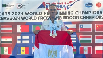 لاعب القوات المسلحة محمد طارق محمد حسنين يحقق إنجازاً رياضياً فى بطولة العالم للسباحة 