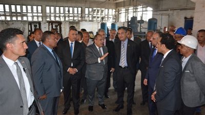  وزير التموين يتفقد محطة الزيوت والشحوم بالمكس والتابعة للشركة القابضة للصناعات الغذائية