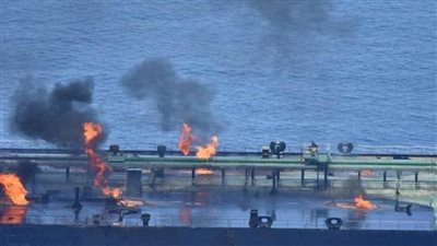 بعثة الاتحاد الأوروبى: حرائق عدة بناقلة النفط سونيون بالبحر الأحمر ولا يوجد تسرب