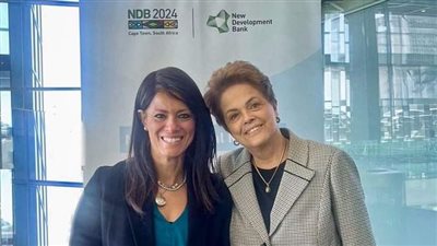 وزيرة التخطيط ومحافظ مصر لدى بنك التنمية الجديد تعقد جلسة مباحثات مع السيدة/ ديلما روسيف رئيسة البنك التابع لدول «BRICS» 