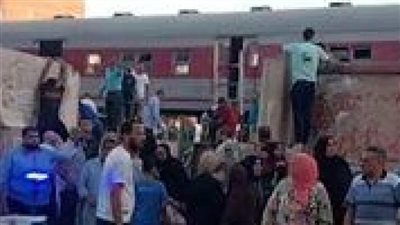 تصادم قطارين بالشرقية والدفع بـ 20 سيارة إسعاف