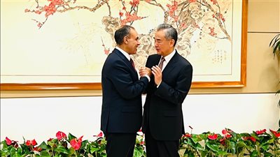 وزير الخارجية والهجرة يلتقي بنظيره الصيني