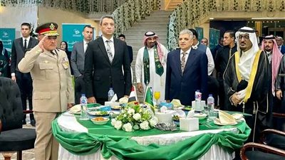 قادة السويس يشاركون القنصلية السعودية الاحتفال باليوم الوطني الـ٩٤