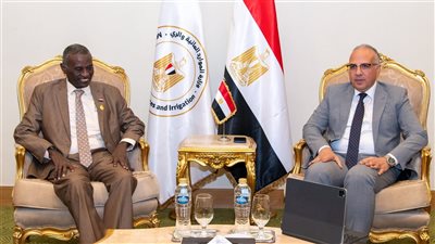 سويلم يلتقى وزير الرى والموارد المائية السودانى