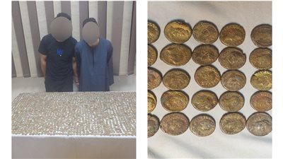 بقصد الإتجار.. ضبط 1945 عملة أثرية بحوزة شخصين بالجيزة
