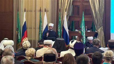 وزير الأوقاف يلقي كلمة في الجلسة الافتتاحية للقمة الدينية العالمية الأولى في سانت بطرسبورج بروسيا
