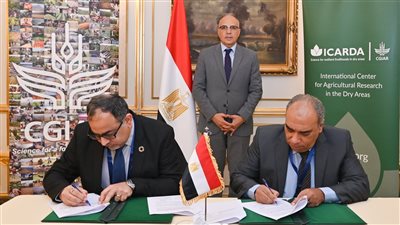 سويلم يشهد توقيع مذكرة تفاهم بين وزارة الموارد المائية والرى والمركز الدولي للبحوث الزراعية في المناطق الجافة (إيكاردا)