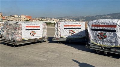 نقل 22 طن مساعدات إنسانية إلى لبنان وعودة 304 مصريين لأرض الوطن