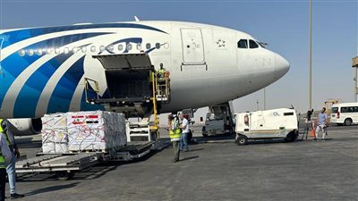 مصر: نقل ٢٢طن شحنة مساعدات إنسانية ومستلزمات طبية للشعب اللبنانى الشقيق
