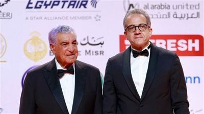 زاهي حواس وخالد العناني في افتتاح مهرجان القاهرة السينمائي