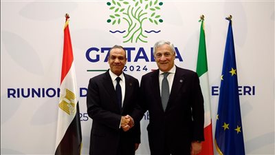 وزير الخارجية والهجرة يلتقى مع وزير خارجية إيطاليا