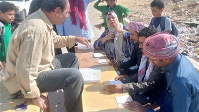 تعليم الكبار بالسويس يعقد لجنة إمتحان لمحو الأمية بـ عرب العمارين