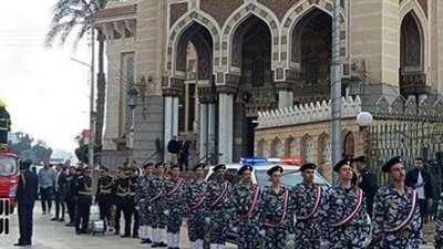 تشييع جثمان شهيد بنك الفيوم فى جنازة عسكرية بالمنصورة