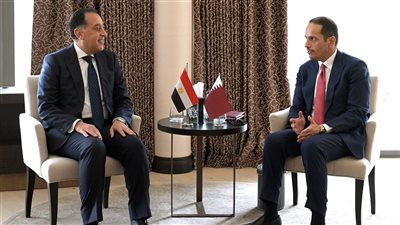 الدكتور مصطفى مدبولي يستقبل رئيس مجلس الوزراء وزير خارجية دولة قطر