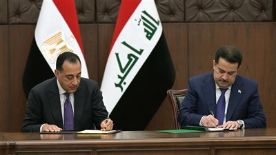 رئيسا وزراء مصر والعراق يشهدان التوقيع على عدد من وثائق التعاون ومحضر اجتماعات اللجنة العليا المصرية العراقية المشترك