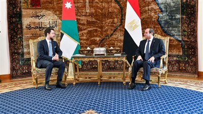 الرئيس السيسي يلتقي ولي العهد الأردني ويبحثان القضية الفلسطينية