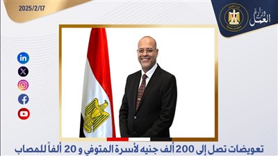 وزير العمل يوجه بُسرعة متابعة عمالة غير منتظمة ضحايا حادث تصادم ميكروباص بمحور روض الفرج