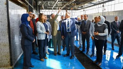 وزيرة التنمية المحلية ومحافظ القليوبية يتفقدان مجزر الخانكة 