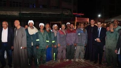  حزب مستقبل وطن مركز الفيوم يقيم حفل إفطار جماعي تكريما لعمال النظافة