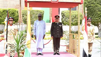 الفريق أول عبد المجيد صقر القائد العام للقوات المسلحة وزير الدفاع والإنتاج الحربى يلتقى وزير دفاع جمهورية النيجر