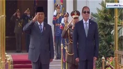 الرئيس السيسى يستقبل نظيره الإندونيسى برابوو سوبيانتو بقصر الاتحادية