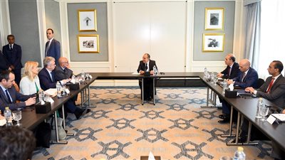 وزير الخارجية والهجرة يلتقى بأعضاء لجنة العلاقات مع دول المشرق بالبرلمان الأوروبى