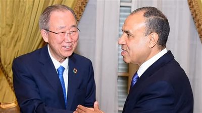 وزير الخارجية والهجرة يستقبل سكرتير عام الأمم المتحدة السابق