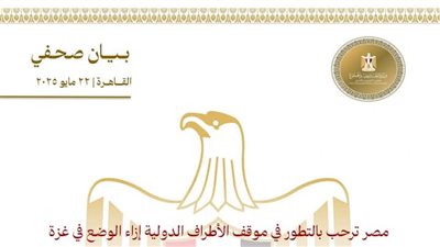 مصر ترحب بالتطور في موقف الأطراف الدولية إزاء الوضع في غزة
