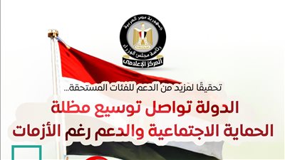 المركز الإعلامي لمجلس الوزراء: الدولة تواصل توسيع مظلة الحماية الاجتماعية والدعم رغم الأزمات