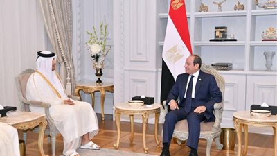 السيسي وآل ثاني يبحثان الوضع في غزة