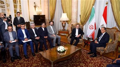 وزير الخارجية يستقبل نظيره الإيراني بالقاهرة