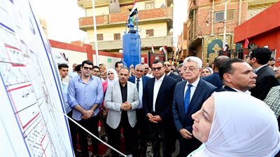وزير الإسكان ومحافظ الشرقية يفتتحان محطة صرف صحي 