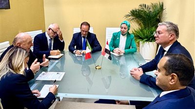 وزير البترول يشهد جلسة مباحثات مع وزير البيئة وأمن الطاقة الإيطالي بحضور المهندسة عبير الشربيني مدير عام المكتب الفني