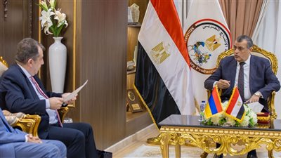 وزير الدولة للإنتاج الحربي يستقبل السفير الأرميني لبحث أوجه التعاون المشترك