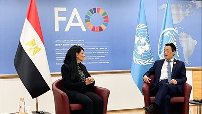 المشاط تبحث مع المدير العام لمنظمة الأغذية والزراعة للأمم المتحدة (الفاو) تعزيز العلاقات المشتركة في مجال الأمن الغذائي