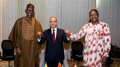 وزير الخارجية يعقد لقاءً ثلاثيًا مع نظيريه المالي والبوركيني على هامش منتدى أسوان للسلام والتنمية المستدامين