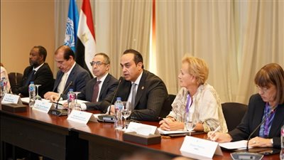 رئيس هيئة الرعاية الصحية يلقي كلمة خلال اجتماع رفيع المستوى نظمته وزارة الخارجية والهجرة