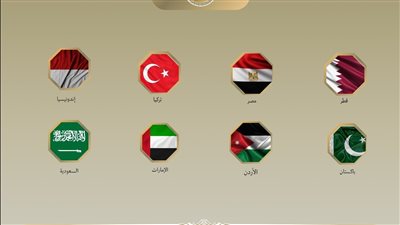 بيان مشترك لوزراء خارجية مصر، والأردن، والإمارات، وإندونيسيا، وباكستان، وتركيا، والسعودية، وقطر