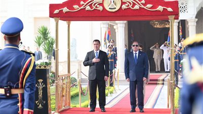 المتحدث الرئاسي ينشر صور استقبال الرئيس السيسي لنظيره القرغيزي