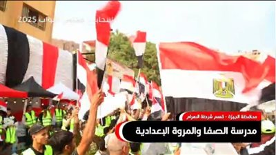 بالأعلام.. المصريون يصوتون في انتخابات مجلس النواب 2025 بالجيزة 