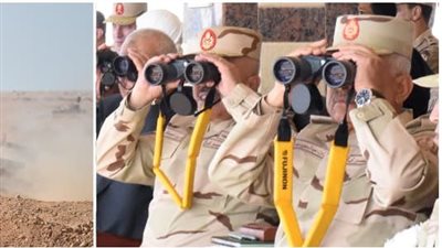 وزير الدفاع يشهد تنفيذ المرحلة الرئيسية للمشروع التكتيكى بجنود بالذخيرة الحية لإحدى وحدات المنطقة الغربية 