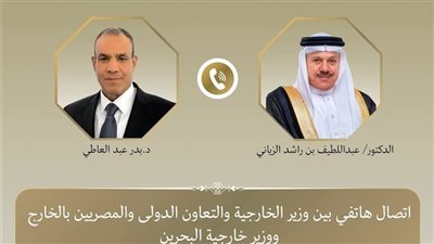وزير الخارجية ونظيره البحريني يبحثان تطورات الأوضاع الإقليمية الراهنة